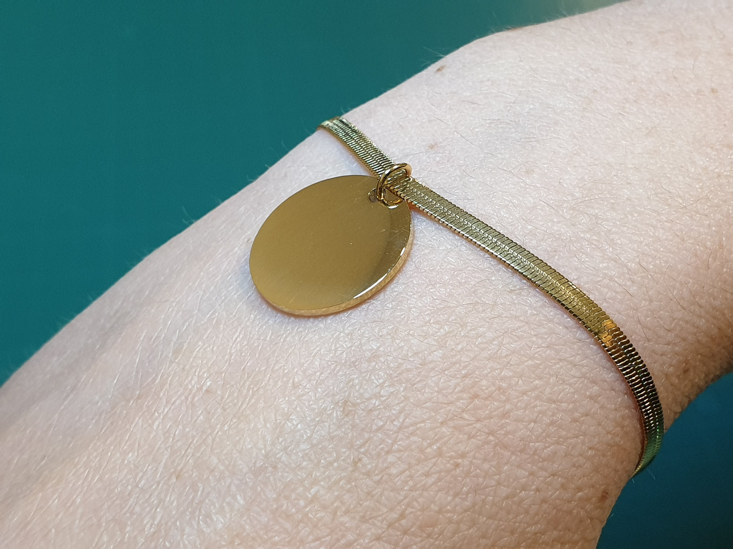 Bracelet personnalisable médaillon rond
