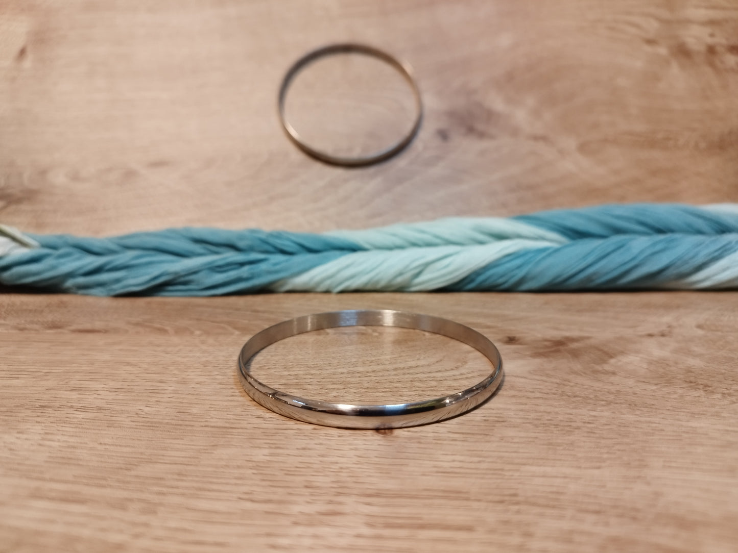 Bracelet Jonc Léger Acier Inoxydable 3 Coloris