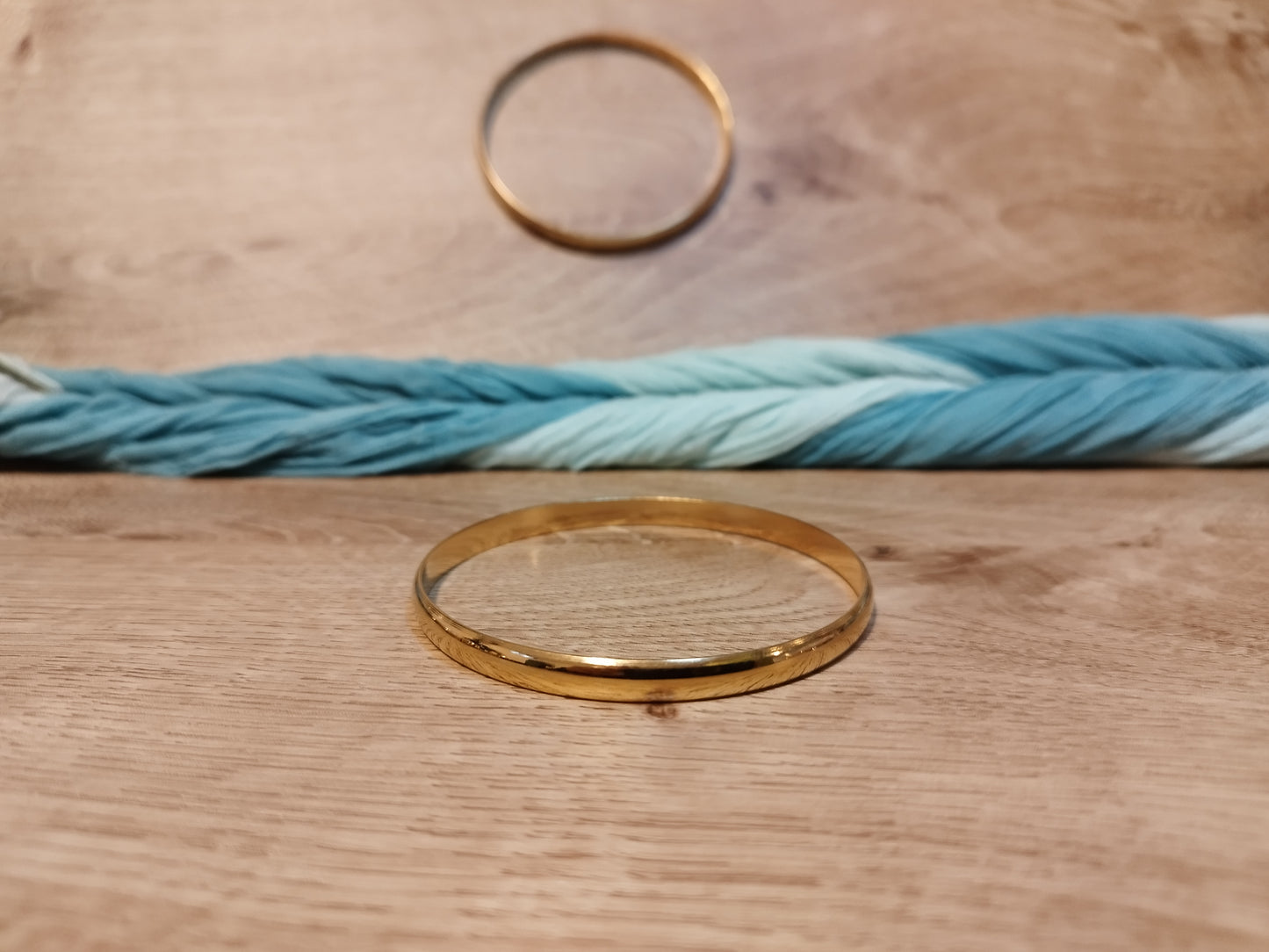 Bracelet Jonc Léger Acier Inoxydable 3 Coloris