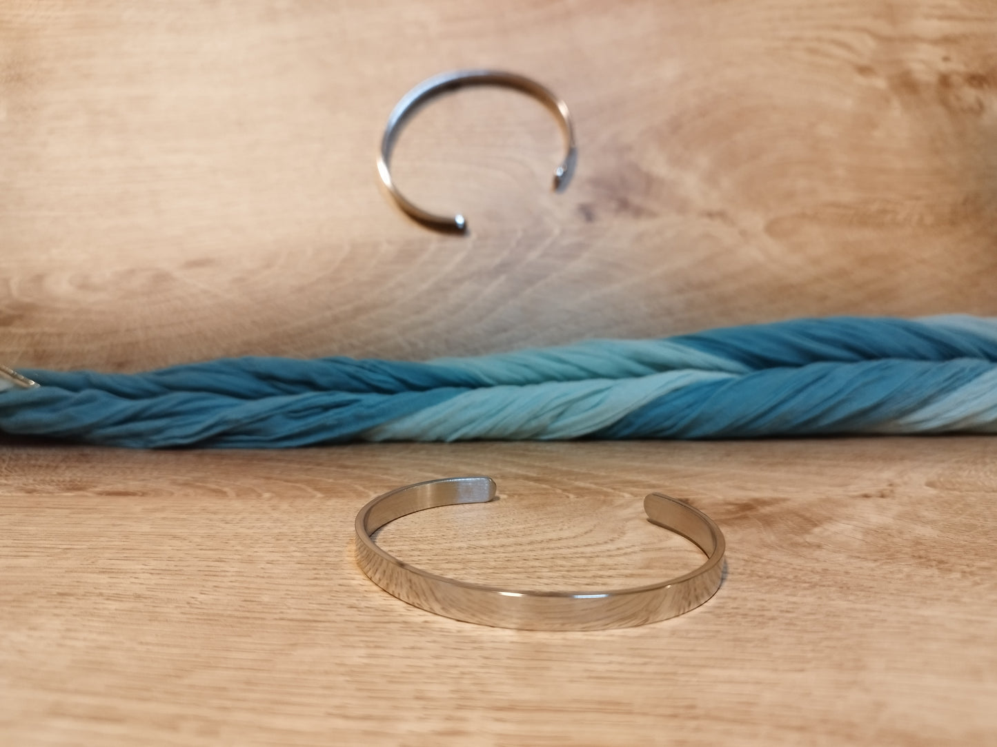 Bracelet Jonc Mat Acier Inoxydable Mixte
