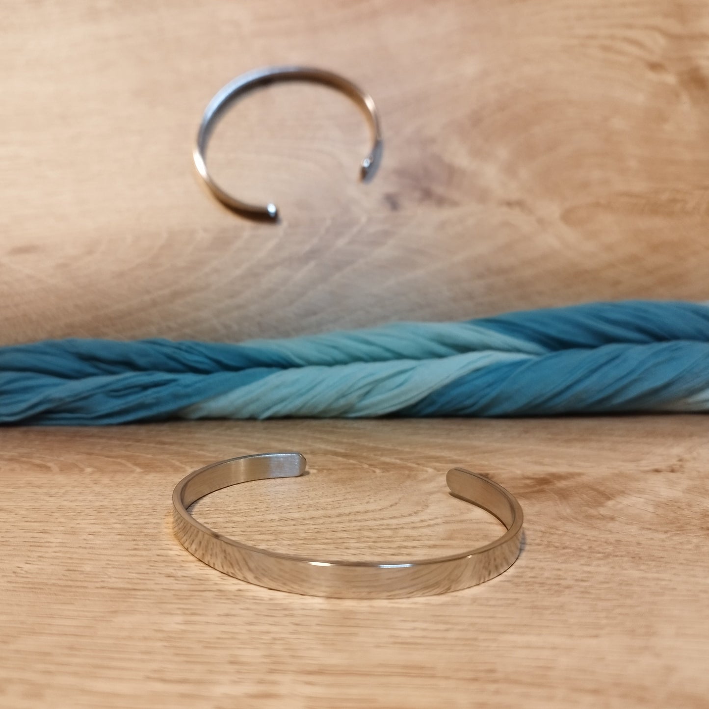 Bracelet Jonc Mat Acier Inoxydable Mixte