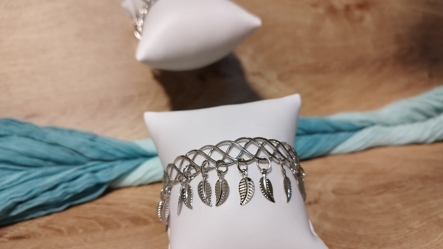 Bracelet Plume Plaqué Or 18 carats
