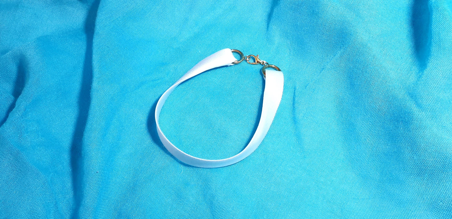 bracelet de soie blanc cassé- mariage