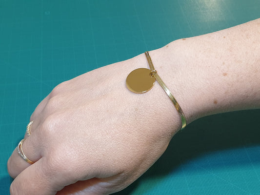 Bracelet personnalisable médaillon rond