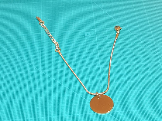 Bracelet chaine arrondie personnalisable médaillon rond