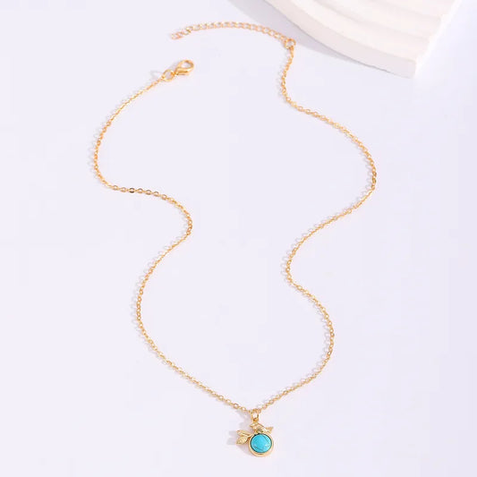 Pendentif Oiseau sur Sa Turquoise